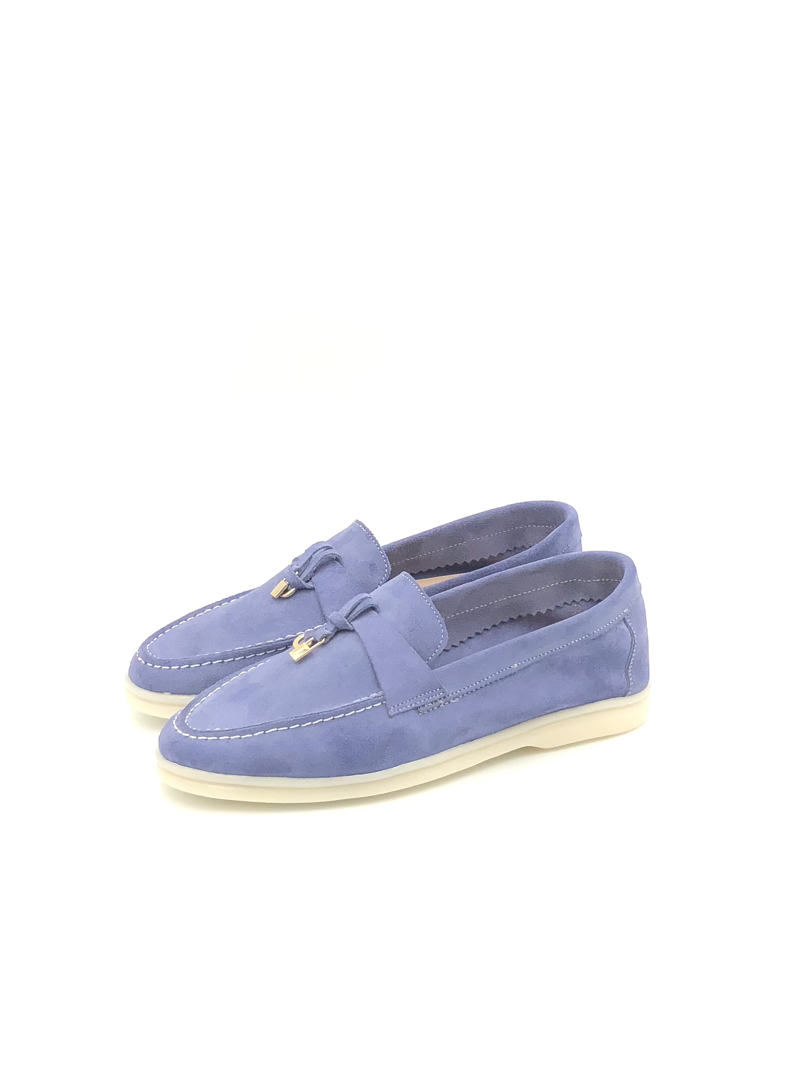 mocassin cuir en  violet